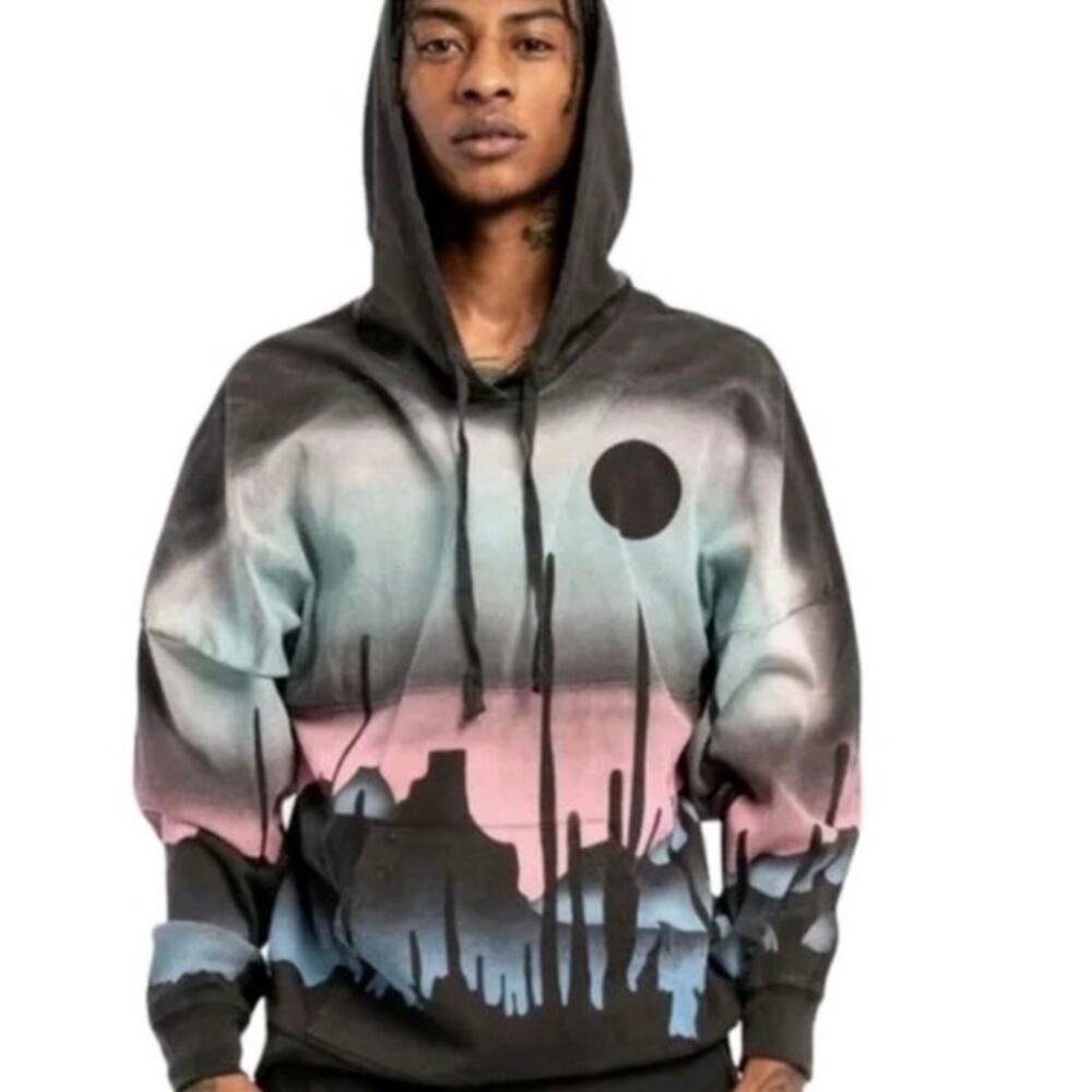 SPIRIT JERSEY Out West Cactus Desert Hoodie Size M New w/ Tag MSRP $139
